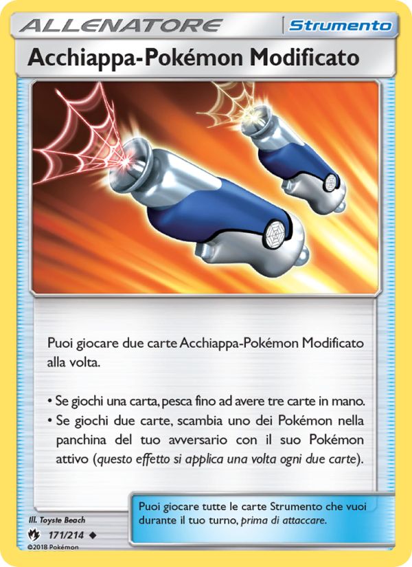 Acchiappa-Pokémon Modificato 171/236 — Lost Thunder (Italian Pokémon TCG card)