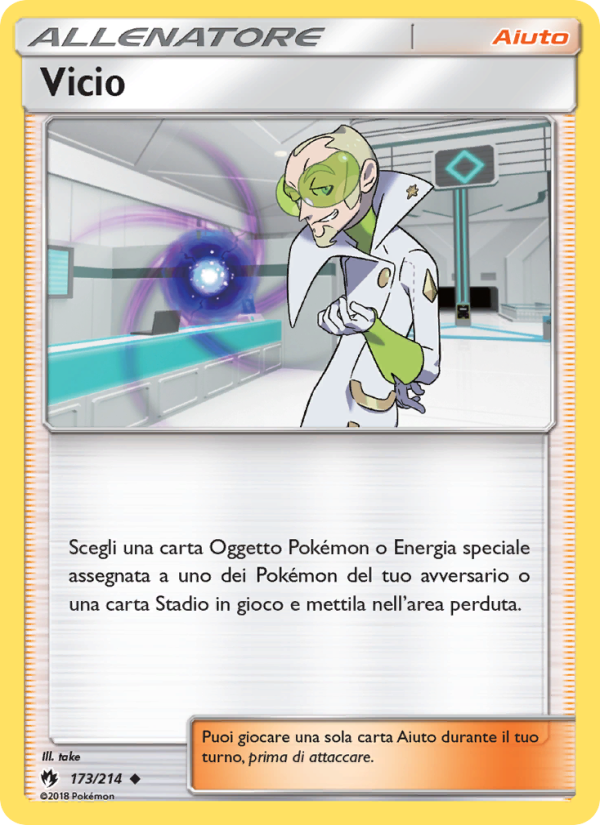 Vicio 173/236 — Lost Thunder (Italian Pokémon TCG card)