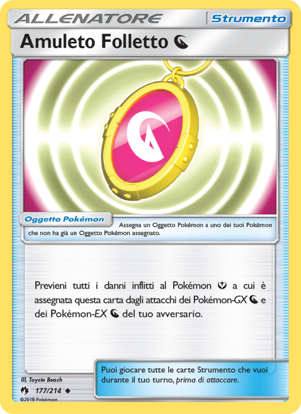 Amuleto Folletto Dragon 177/236 — Lost Thunder (Italian Pokémon TCG card)