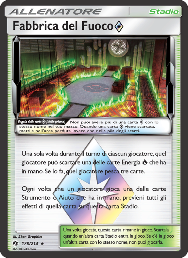 Fabbrica del Fuoco ◇ 178/236 — Lost Thunder (Italian Pokémon TCG card)