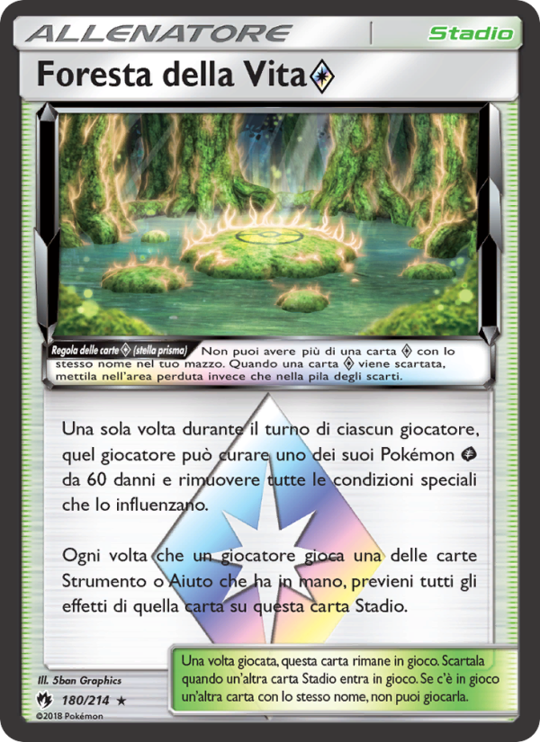 Foresta della Vita ◇ 180/236 — Lost Thunder (Italian Pokémon TCG card)