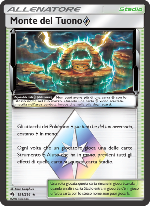 Monte del Tuono ◇ 191/236 — Lost Thunder (Italian Pokémon TCG card)