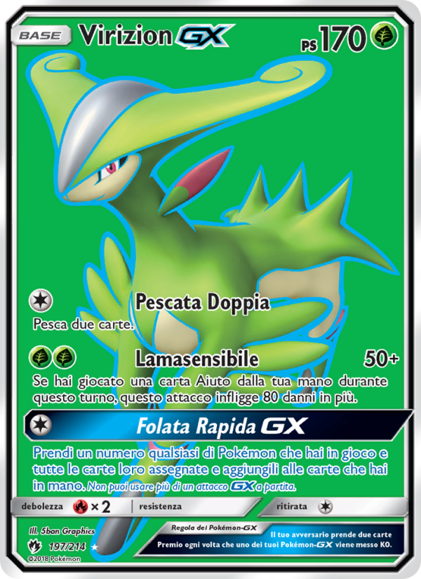 Virizion GX 197/236 — Lost Thunder (Italian Pokémon TCG card)