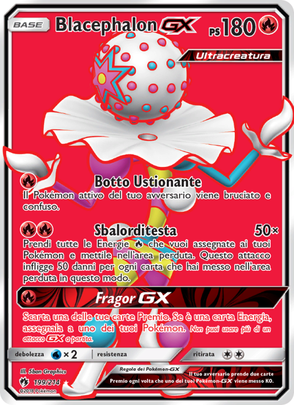 Blacephalon GX 199/236 — Lost Thunder (Italian Pokémon TCG card)