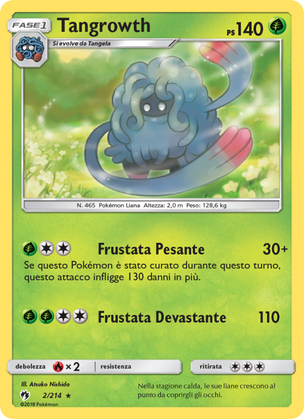Tangrowth 002/236 — Lost Thunder (Italian Pokémon TCG card)