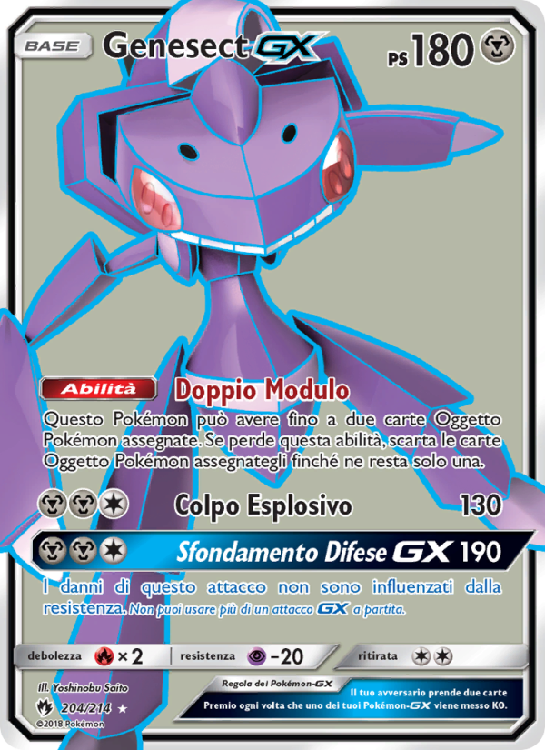 Genesect GX 204/236 — Lost Thunder (Italian Pokémon TCG card)