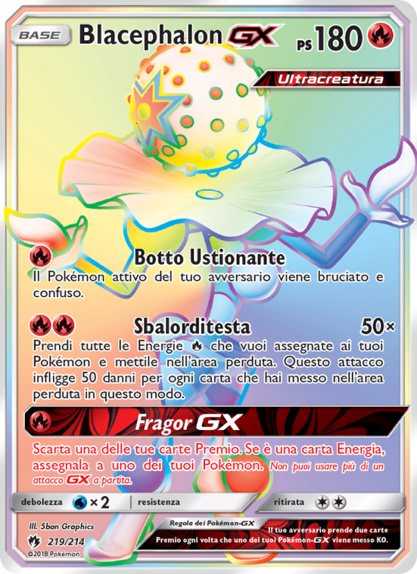Blacephalon GX 219/236 — Lost Thunder (Italian Pokémon TCG card)