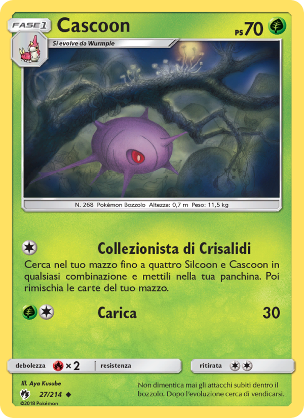 Cascoon 027/236 — Lost Thunder (Italian Pokémon TCG card)