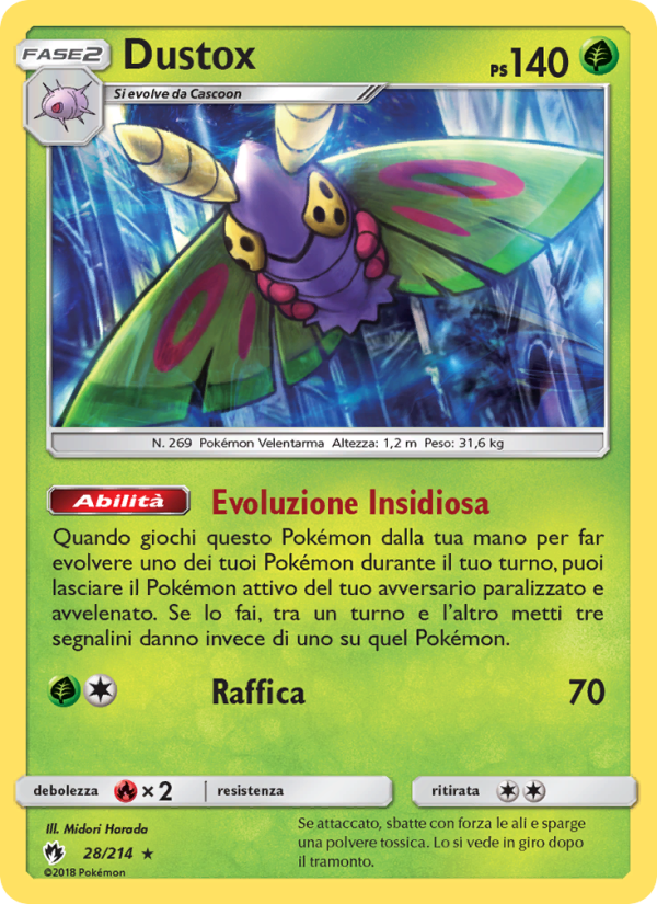 Dustox 028/236 — Lost Thunder (Italian Pokémon TCG card)