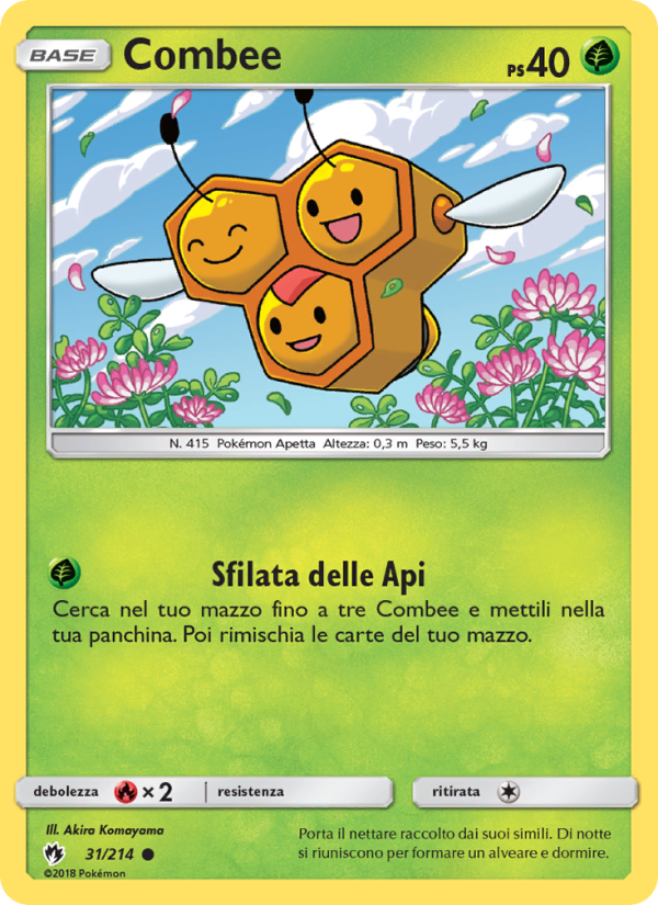 Combee 031/236 — Lost Thunder (Italian Pokémon TCG card)
