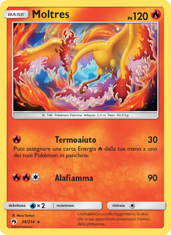 Moltres 038/236 — Lost Thunder (Italian Pokémon TCG card)