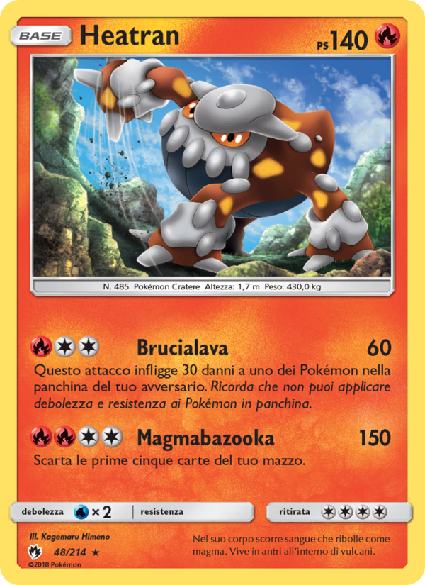 Heatran 048/236 — Lost Thunder (Italian Pokémon TCG card)
