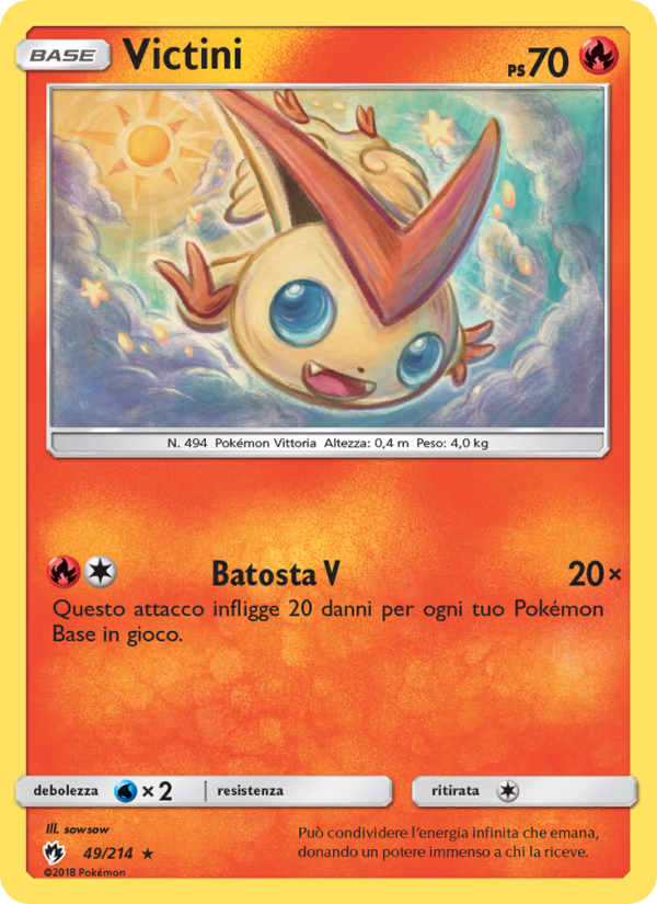 Victini 049/236 — Lost Thunder (Italian Pokémon TCG card)