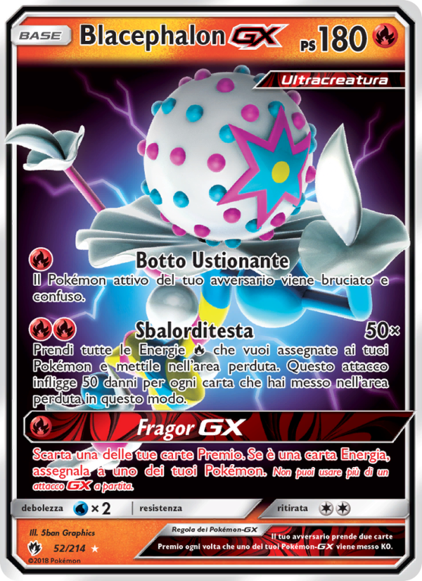 Blacephalon GX 052/236 — Lost Thunder (Italian Pokémon TCG card)