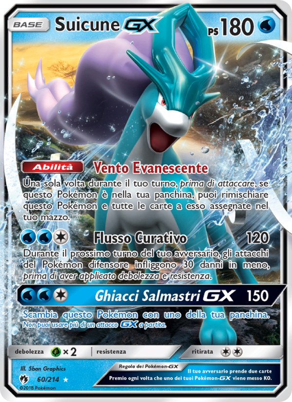 Suicune GX 060/236 — Lost Thunder (Italian Pokémon TCG card)