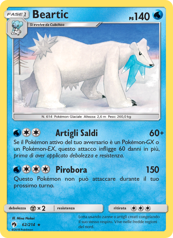 Beartic 062/236 — Lost Thunder (Italian Pokémon TCG card)