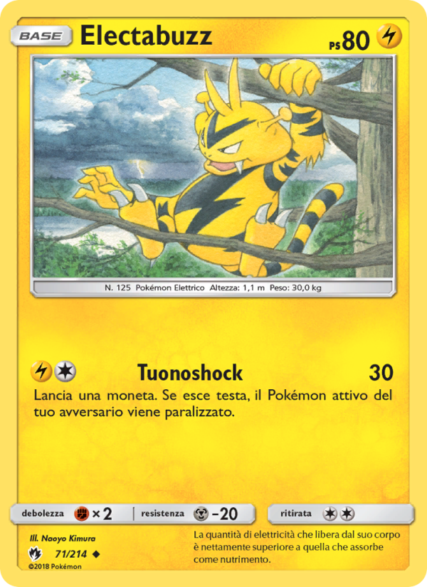 Electabuzz 071/236 — Lost Thunder (Italian Pokémon TCG card)