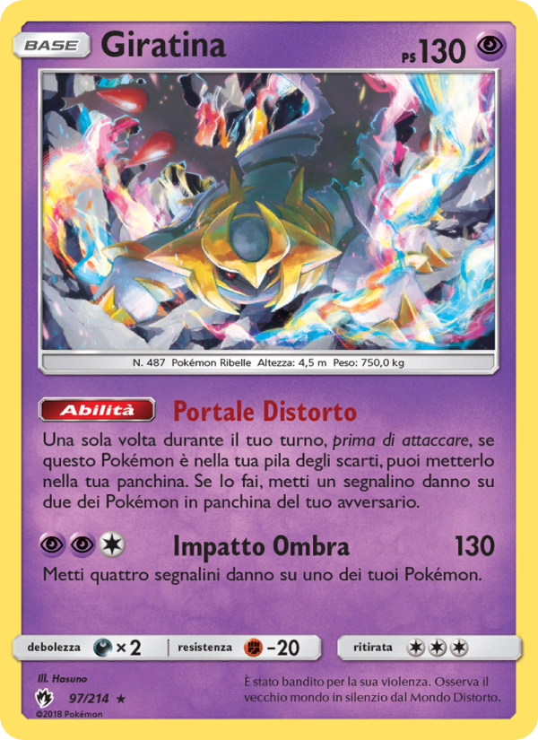 Giratina 097/236 — Lost Thunder (Italian Pokémon TCG card)