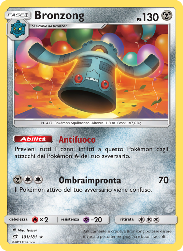 Bronzong 101/196 — Team Up (Italian Pokémon TCG card)