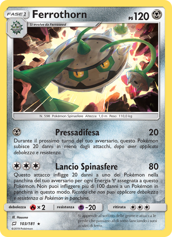 Ferrothorn 103/196 — Team Up (Italian Pokémon TCG card)