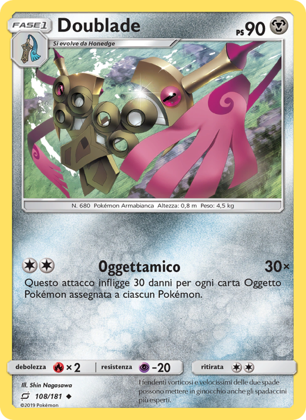 Doublade 108/196 — Team Up (Italian Pokémon TCG card)
