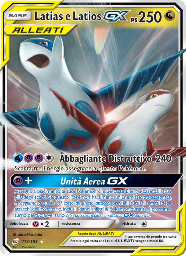 Latias e Latios GX 113/196 — Team Up (Italian Pokémon TCG card)