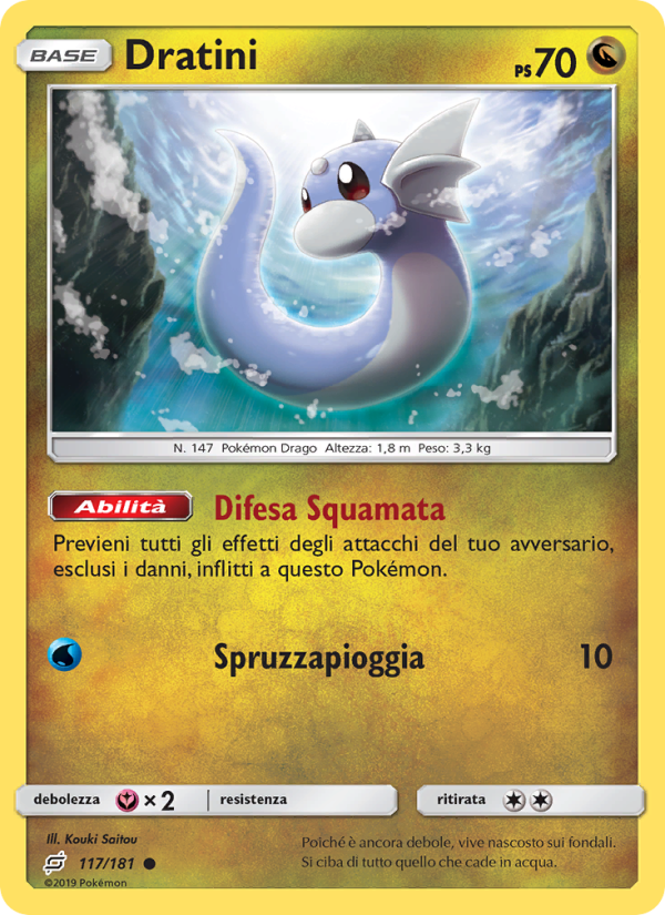Dratini 117/196 — Team Up (Italian Pokémon TCG card)