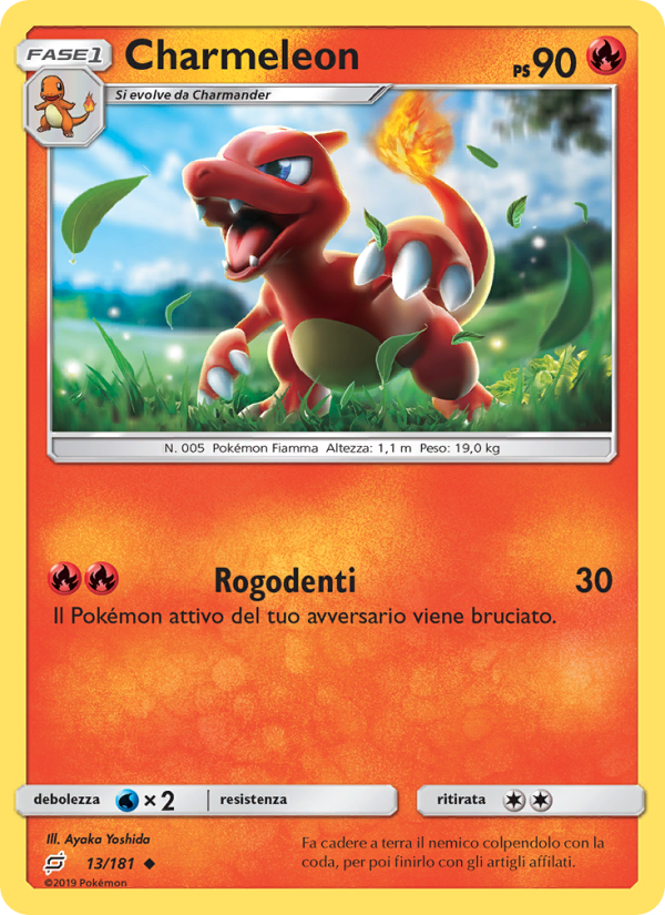 Charmeleon 013/196 — Team Up (Italian Pokémon TCG card)