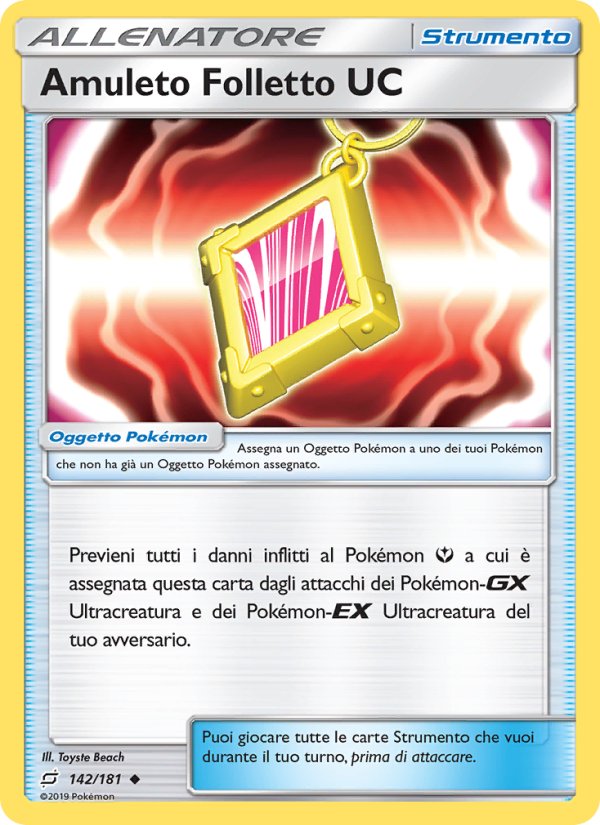 Amuleto Folletto UC 142/196 — Team Up (Italian Pokémon TCG card)
