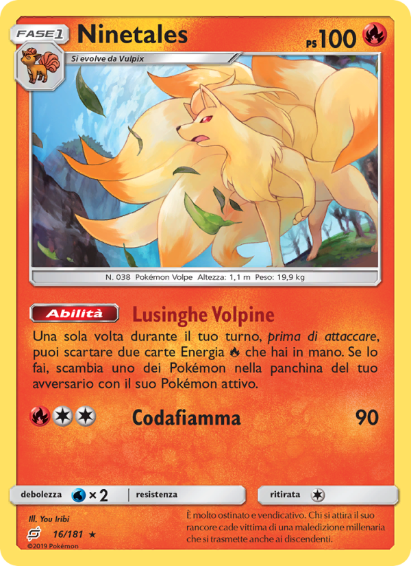Ninetales 016/196 — Team Up (Italian Pokémon TCG card)
