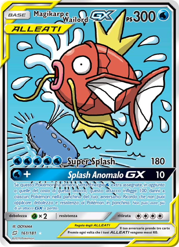 Magikarp e Wailord GX 161/196 — Team Up (Italian Pokémon TCG card)