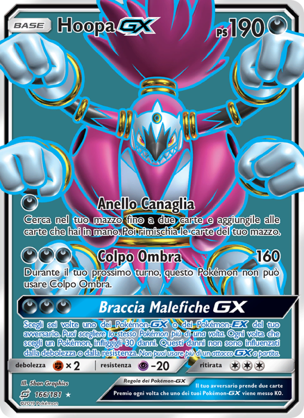 Hoopa GX 166/196 — Team Up (Italian Pokémon TCG card)