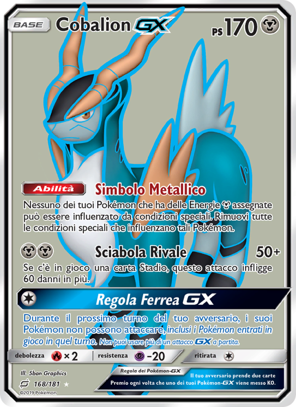 Cobalion GX 168/196 — Team Up (Italian Pokémon TCG card)