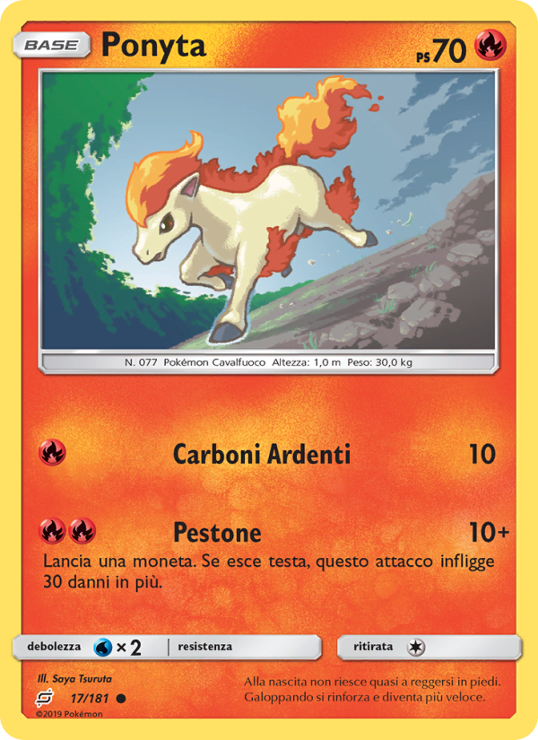 Ponyta 017/196 — Team Up (Italian Pokémon TCG card)