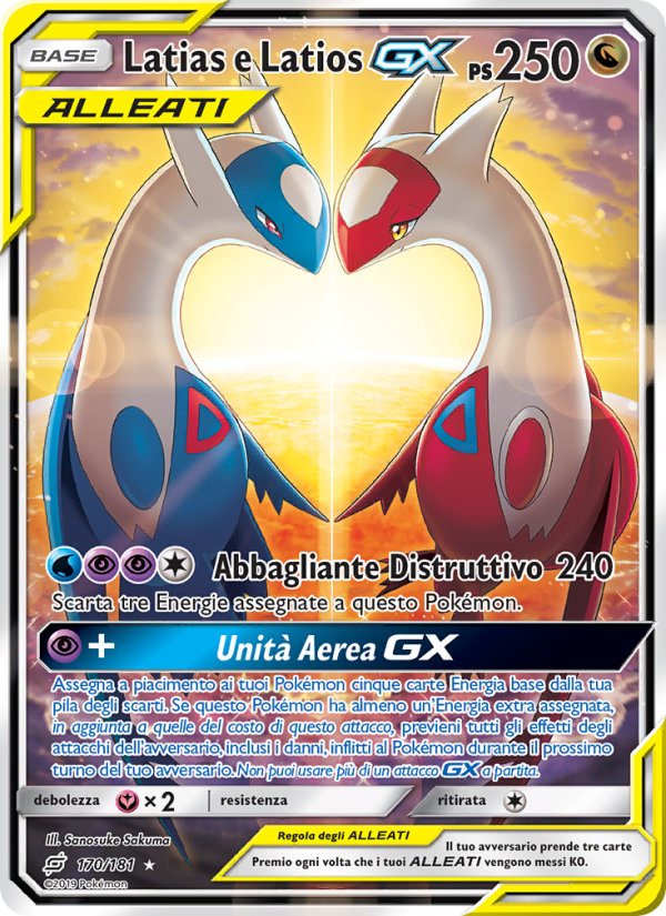 Latias e Latios GX 170/196 — Team Up (Italian Pokémon TCG card)