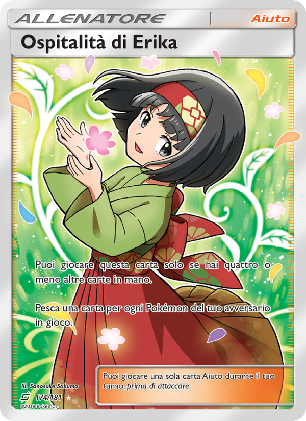 Ospitalità di Erika 174/196 — Team Up (Italian Pokémon TCG card)