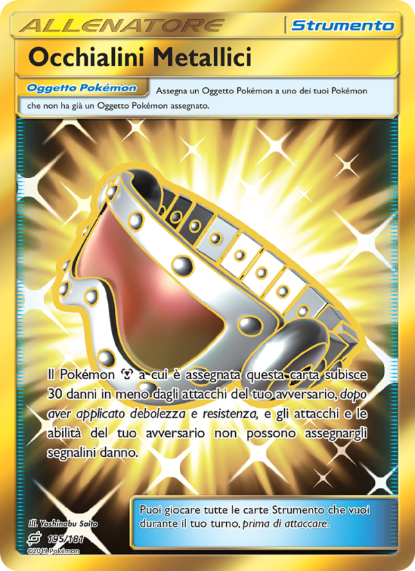 Occhialini Metallici 195/196 — Team Up (Italian Pokémon TCG card)
