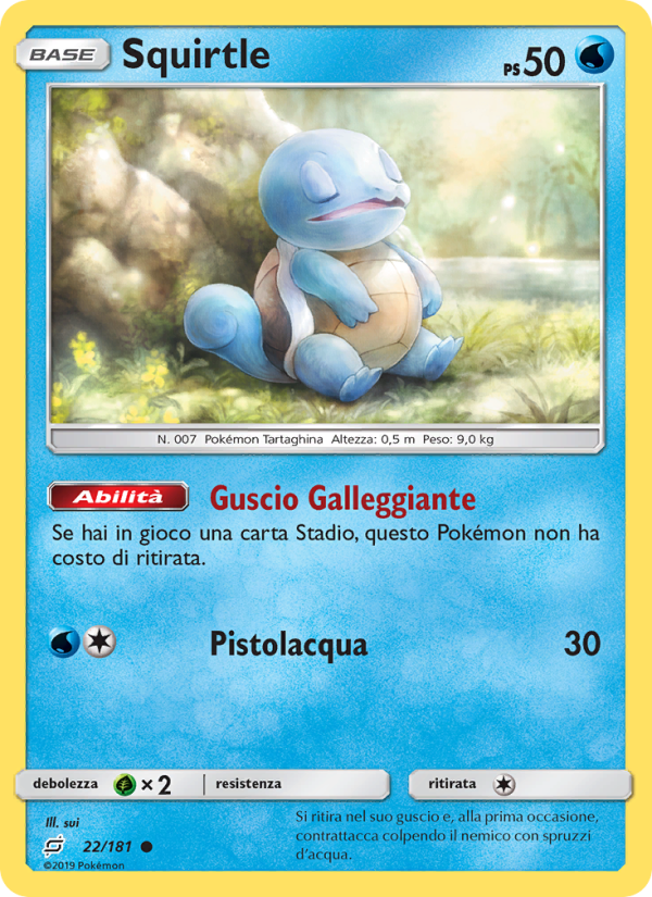 Squirtle 022/196 — Team Up (Italian Pokémon TCG card)