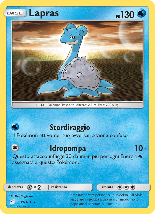 Lapras 031/196 — Team Up (Italian Pokémon TCG card)