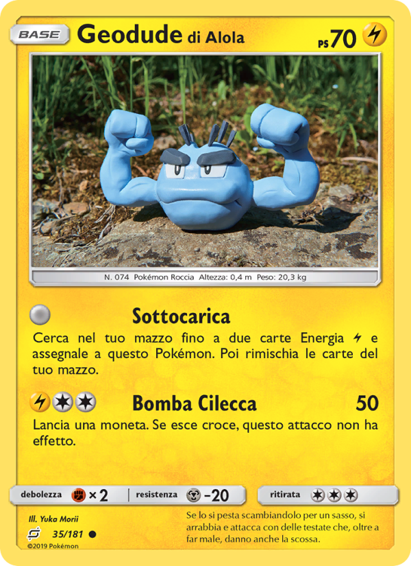 Geodude di Alola 035/196 — Team Up (Italian Pokémon TCG card)