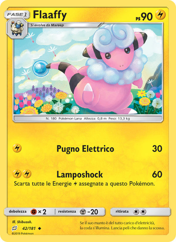Flaaffy 042/196 — Team Up (Italian Pokémon TCG card)