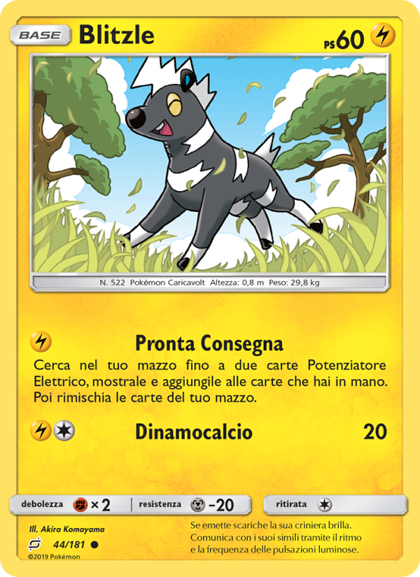 Blitzle 044/196 — Team Up (Italian Pokémon TCG card)