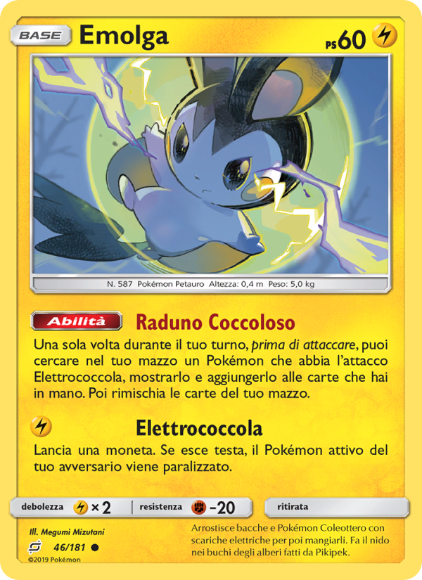 Emolga 046/196 — Team Up (Italian Pokémon TCG card)