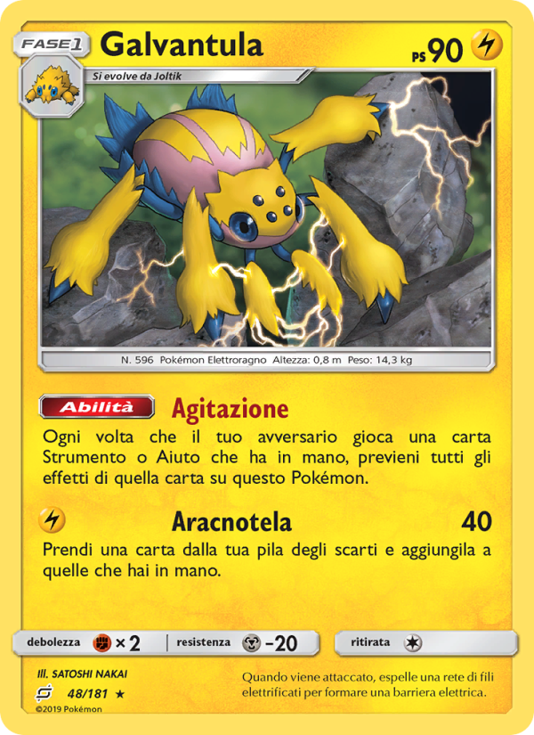 Galvantula 048/196 — Team Up (Italian Pokémon TCG card)