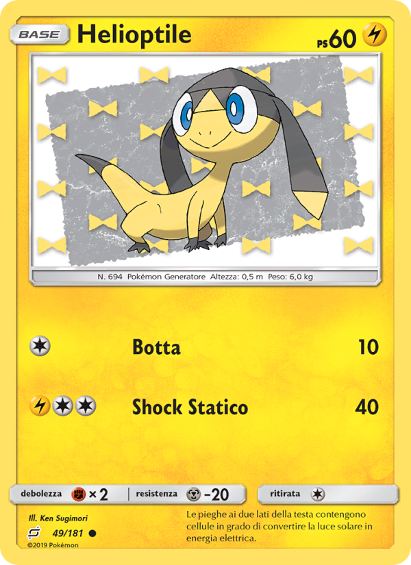 Helioptile 049/196 — Team Up (Italian Pokémon TCG card)