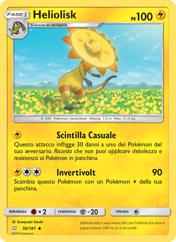 Heliolisk 050/196 — Team Up (Italian Pokémon TCG card)