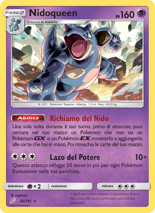 Nidoqueen 056/196 — Team Up (Italian Pokémon TCG card)