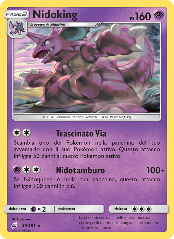 Nidoking 059/196 — Team Up (Italian Pokémon TCG card)