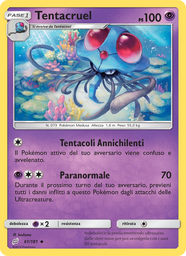 Tentacruel 061/196 — Team Up (Italian Pokémon TCG card)