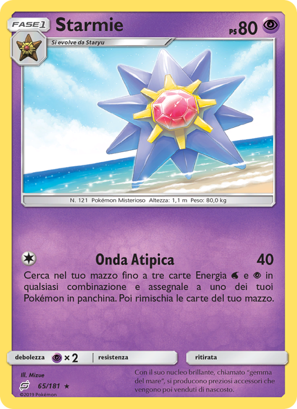 Starmie 065/196 — Team Up (Italian Pokémon TCG card)
